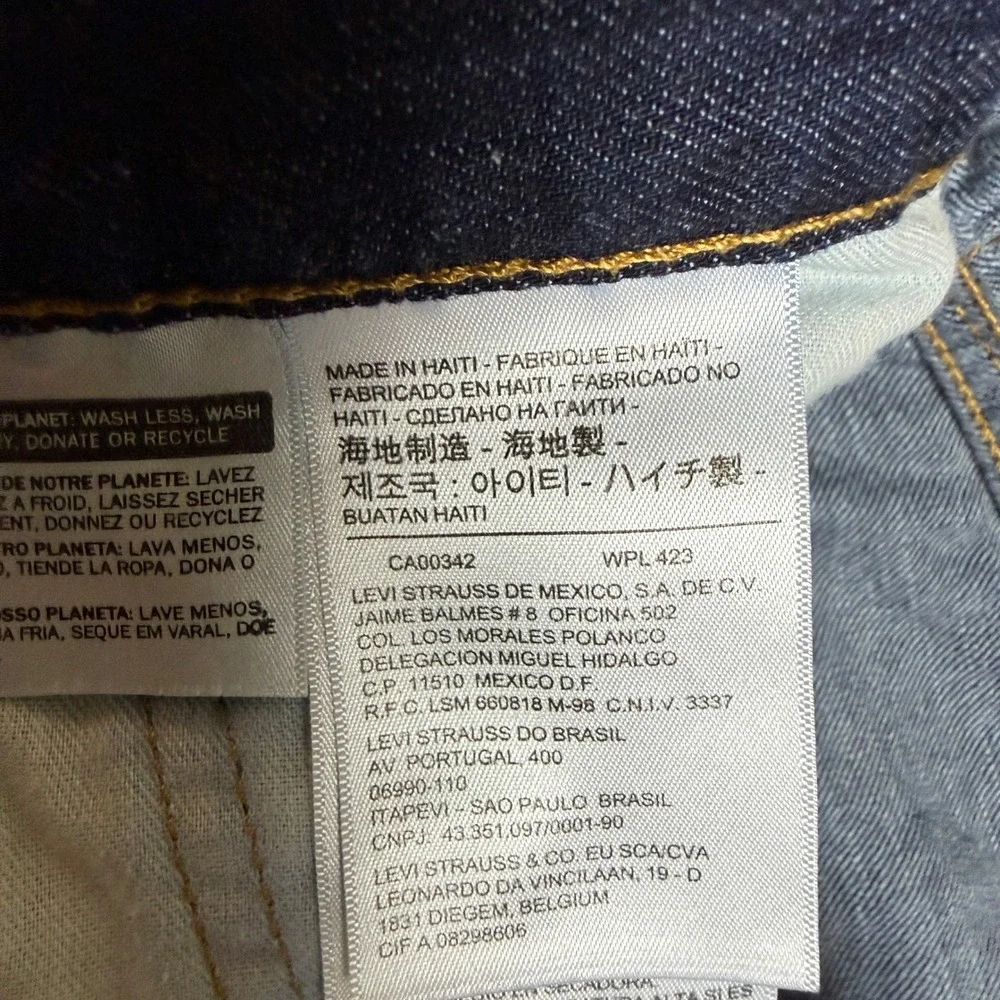 Levi's 514 Straight Fit Jeans Mens 36x30 Blue Dark Wash Denim Classic Preppy EUC